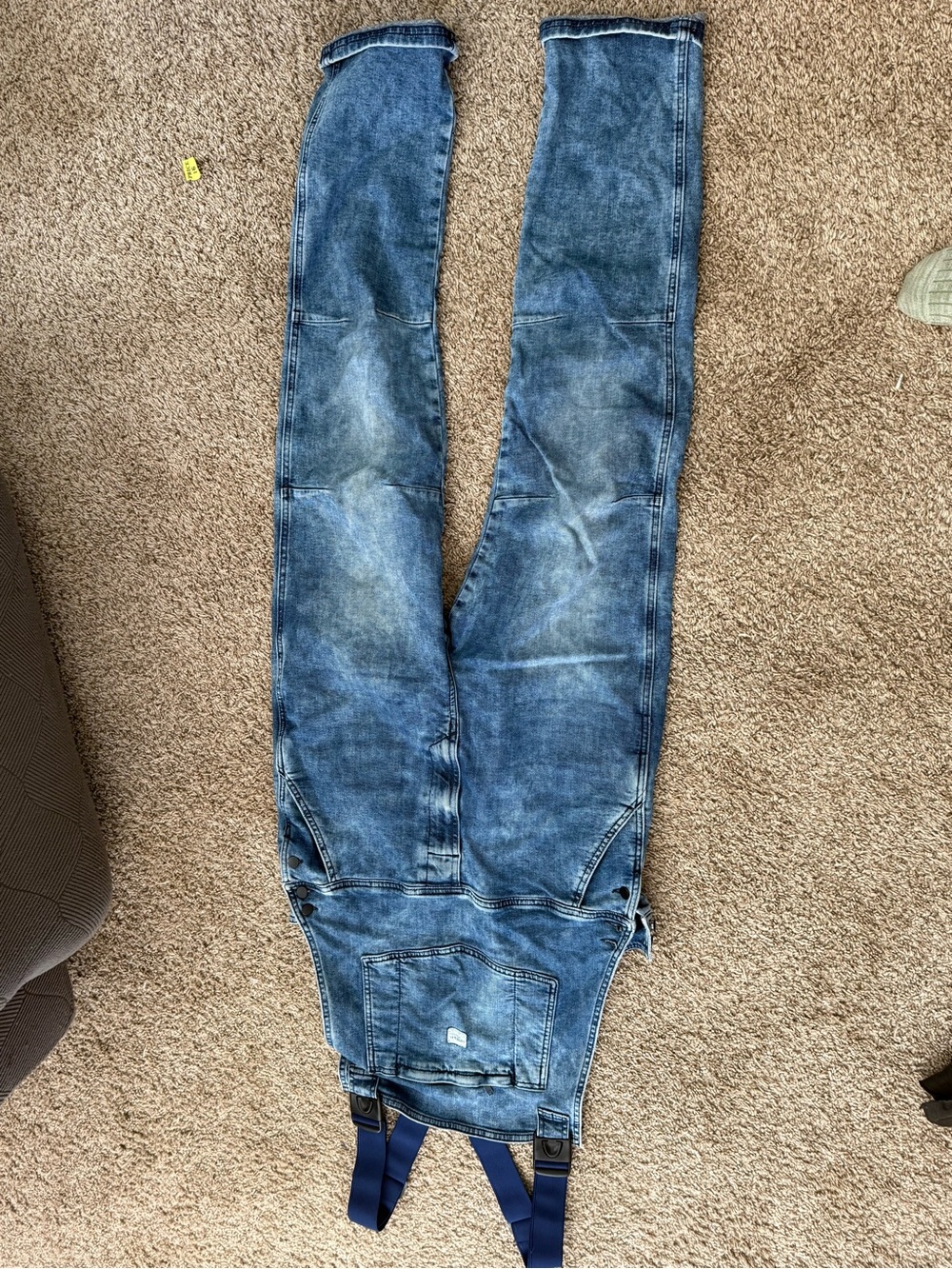 Ripton & Co. - Denim Overalls with Blue Straps - Classic Medium Wash - Picture 2 of 4
